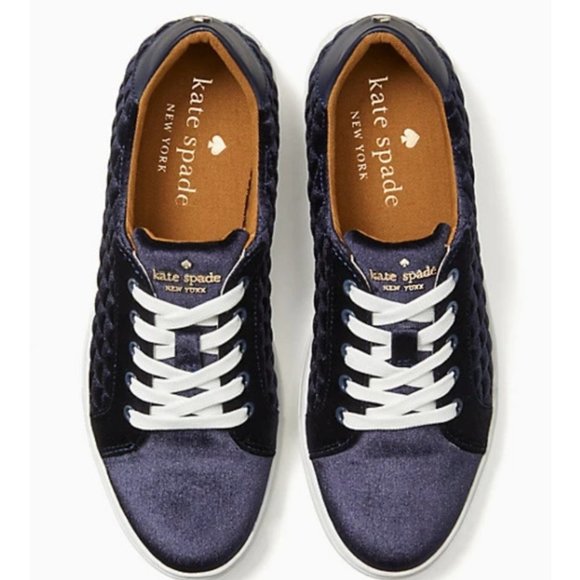 Kate Spade Navy Velvet, Velour Sneakers, size 9.5 - Picture 1 of 9